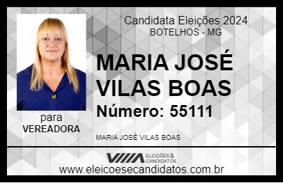 Candidato MARIA JOSÉ VILAS BOAS 2024 - BOTELHOS - Eleições