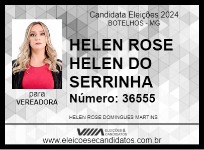 Candidato HELEN ROSE (HELEN DO SERRINHA) 2024 - BOTELHOS - Eleições