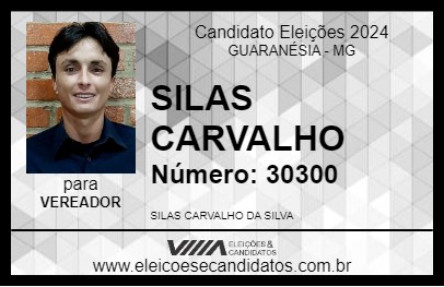 Candidato SILAS CARVALHO 2024 - GUARANÉSIA - Eleições