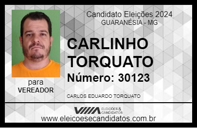 Candidato CARLINHO TORQUATO 2024 - GUARANÉSIA - Eleições