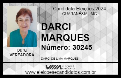 Candidato DARCI MARQUES 2024 - GUARANÉSIA - Eleições