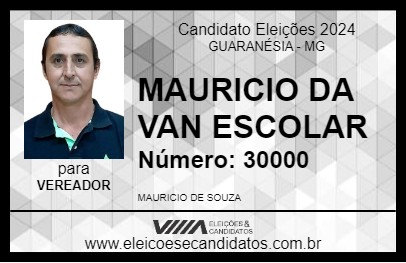 Candidato MAURICIO DA VAN ESCOLAR 2024 - GUARANÉSIA - Eleições