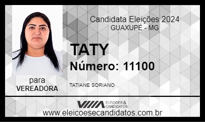 Candidato TATY 2024 - GUAXUPÉ - Eleições