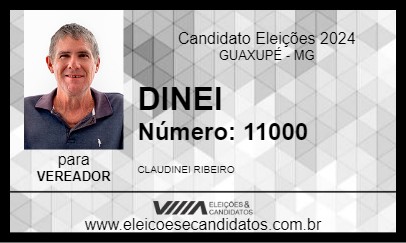 Candidato DINEI 2024 - GUAXUPÉ - Eleições