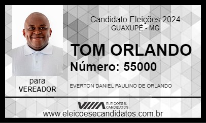 Candidato TOM ORLANDO 2024 - GUAXUPÉ - Eleições