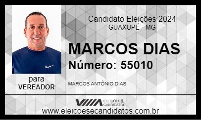 Candidato MARCOS DIAS 2024 - GUAXUPÉ - Eleições