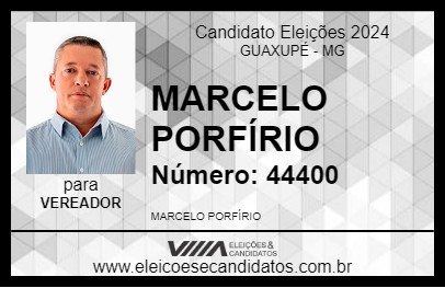 Candidato MARCELO PORFÍRIO 2024 - GUAXUPÉ - Eleições