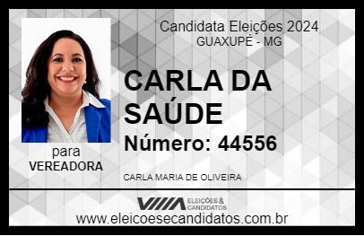 Candidato CARLA DA SAÚDE 2024 - GUAXUPÉ - Eleições