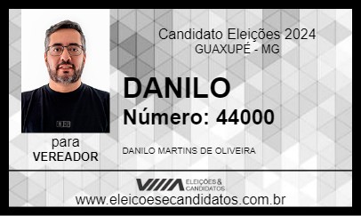 Candidato DANILO 2024 - GUAXUPÉ - Eleições