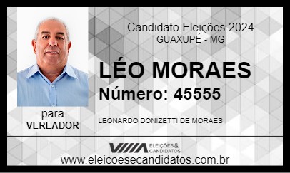 Candidato LÉO MORAES 2024 - GUAXUPÉ - Eleições