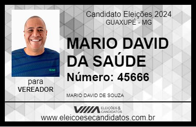 Candidato MARIO DAVID DA SAÚDE 2024 - GUAXUPÉ - Eleições