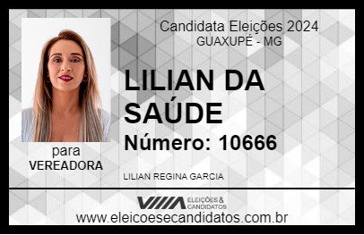 Candidato LILIAN DA SAÚDE 2024 - GUAXUPÉ - Eleições