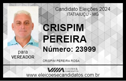 Candidato CRISPIM PEREIRA 2024 - ITATIAIUÇU - Eleições