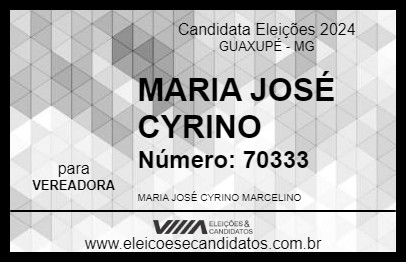 Candidato MARIA JOSÉ CYRINO 2024 - GUAXUPÉ - Eleições