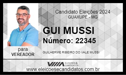 Candidato GUI MUSSI 2024 - GUAXUPÉ - Eleições