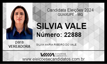 Candidato SILVIA VALE 2024 - GUAXUPÉ - Eleições