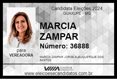 Candidato MARCIA ZAMPAR 2024 - GUAXUPÉ - Eleições