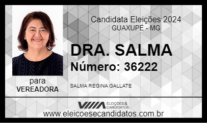 Candidato DRA. SALMA 2024 - GUAXUPÉ - Eleições