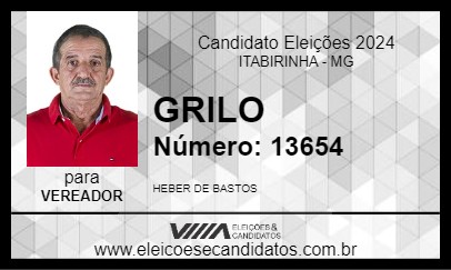 Candidato GRILO 2024 - ITABIRINHA - Eleições