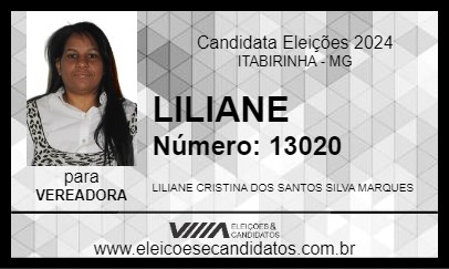 Candidato LILIANE 2024 - ITABIRINHA - Eleições