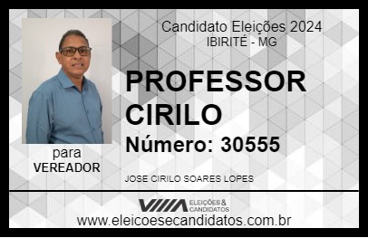 Candidato PROFESSOR CIRILO 2024 - IBIRITÉ - Eleições