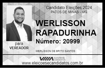 Candidato WERLISSON RAPADURINHA 2024 - PATOS DE MINAS - Eleições