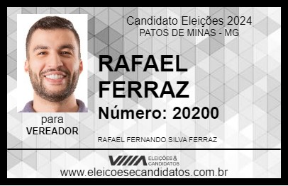 Candidato RAFAEL FERRAZ 2024 - PATOS DE MINAS - Eleições