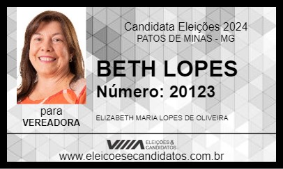 Candidato BETH LOPES 2024 - PATOS DE MINAS - Eleições