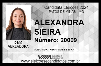 Candidato ALEXANDRA SIEIRA 2024 - PATOS DE MINAS - Eleições