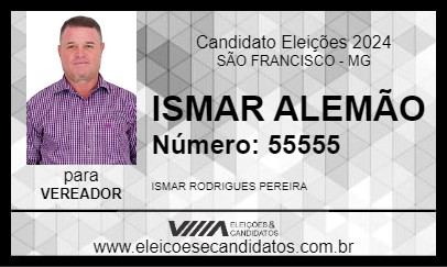 Candidato ISMAR ALEMÃO 2024 - SÃO FRANCISCO - Eleições