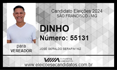 Candidato DINHO 2024 - SÃO FRANCISCO - Eleições