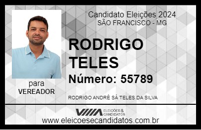 Candidato RODRIGO TELES 2024 - SÃO FRANCISCO - Eleições