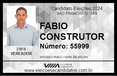 Candidato FABIO CONSTRUTOR 2024 - SÃO FRANCISCO - Eleições