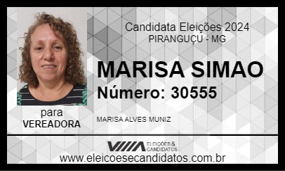 Candidato MARISA SIMAO 2024 - PIRANGUÇU - Eleições