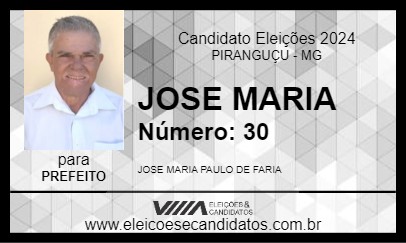 Candidato JOSE MARIA 2024 - PIRANGUÇU - Eleições