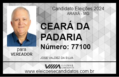 Candidato CEARÁ DA PADARIA 2024 - ARAXÁ - Eleições