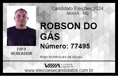 Candidato ROBSON DO GÁS 2024 - ARAXÁ - Eleições