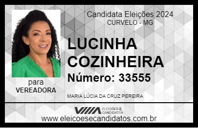 Candidato LUCINHA COZINHEIRA 2024 - CURVELO - Eleições