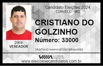 Candidato CRISTIANO DO GOLZINHO 2024 - CURVELO - Eleições