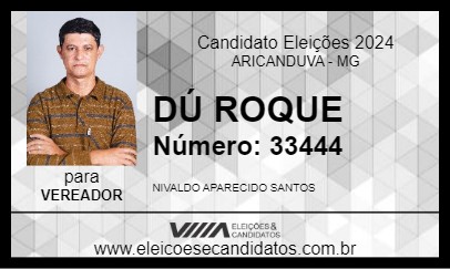 Candidato DÚ ROQUE 2024 - ARICANDUVA - Eleições