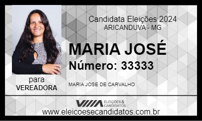 Candidato MARIA JOSÉ 2024 - ARICANDUVA - Eleições