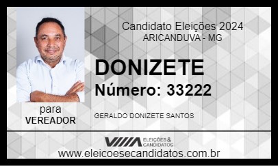 Candidato DONIZETE 2024 - ARICANDUVA - Eleições