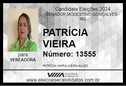 Candidato PATRÍCIA VIEIRA 2024 - SENADOR MODESTINO GONÇALVES - Eleições