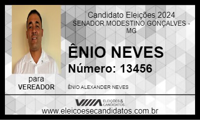 Candidato ÊNIO NEVES 2024 - SENADOR MODESTINO GONÇALVES - Eleições