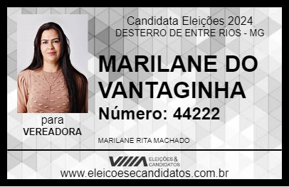 Candidato MARILANE DO VANTAGINHA 2024 - DESTERRO DE ENTRE RIOS - Eleições