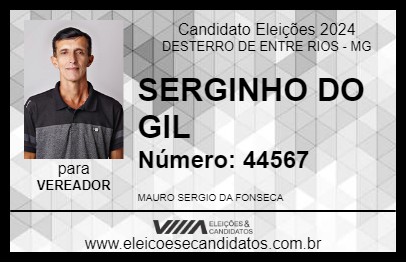 Candidato SERGINHO DO GIL 2024 - DESTERRO DE ENTRE RIOS - Eleições