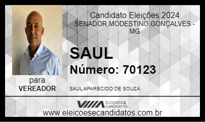 Candidato SAUL 2024 - SENADOR MODESTINO GONÇALVES - Eleições