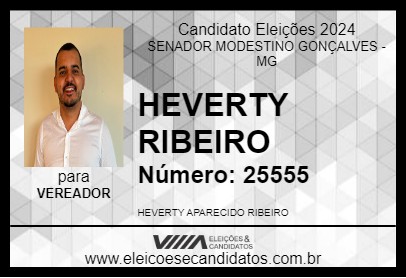 Candidato HEVERTY RIBEIRO 2024 - SENADOR MODESTINO GONÇALVES - Eleições