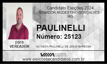 Candidato PAULINELLI 2024 - SENADOR MODESTINO GONÇALVES - Eleições