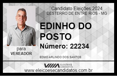 Candidato EDINHO DO POSTO 2024 - DESTERRO DE ENTRE RIOS - Eleições